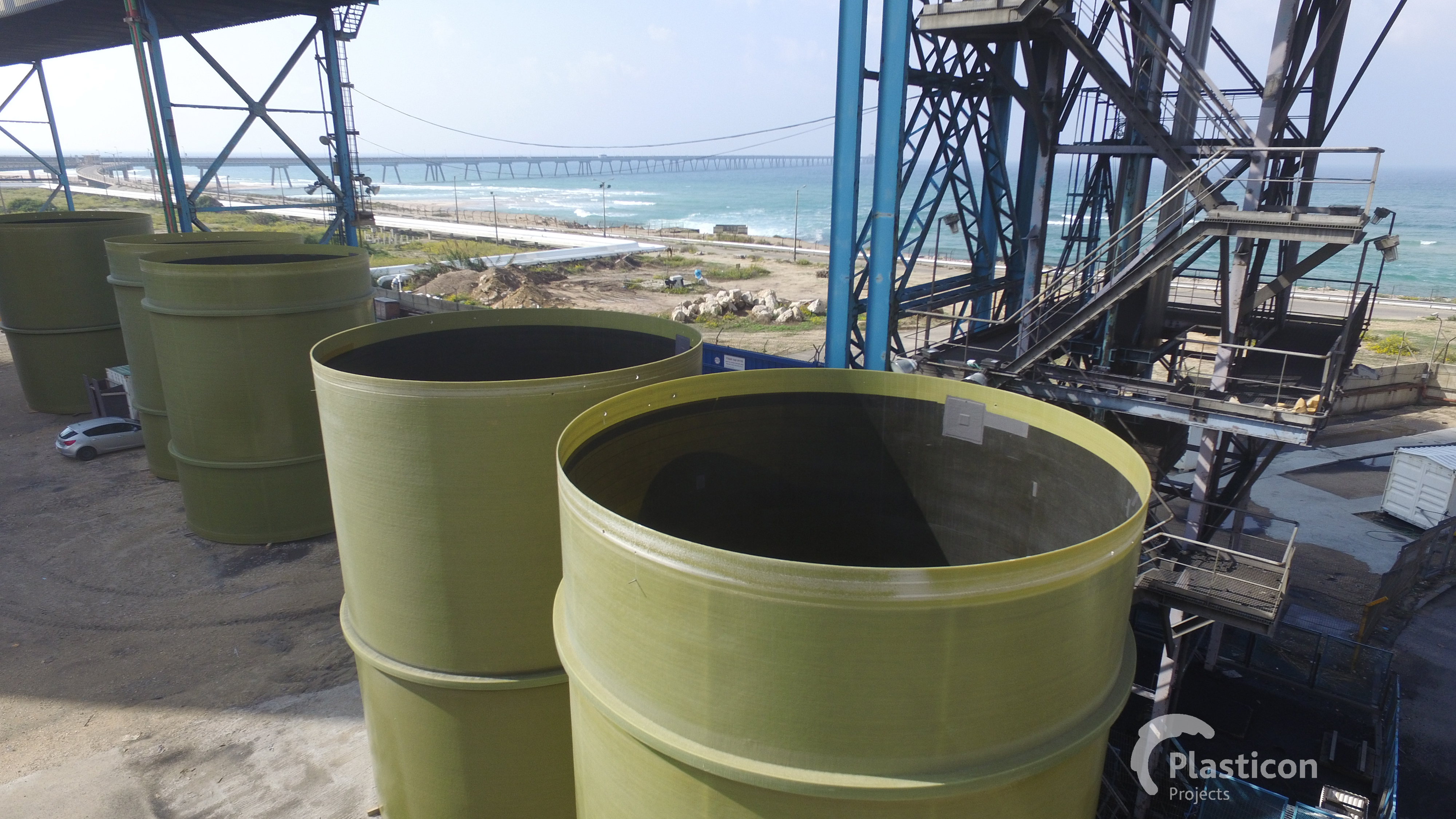 Plasticon Projects - FRP Chimney Duct Storage